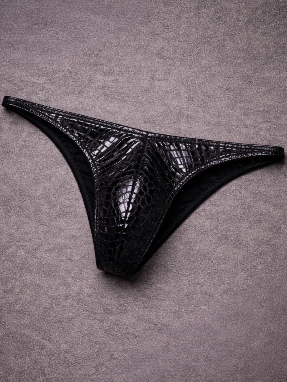 Jed North Men's Black Metallic Bikini Brief Posers